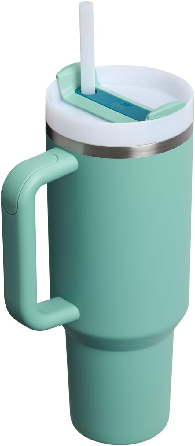 STANLEY Quencher H2.0 Tumbler with Handle and Straw 40 oz | Flowstate 3-Position Lid | Cup Holder Compatible for Travel | Insulated Stainless Steel Cup | BPA-Free | Spring Green