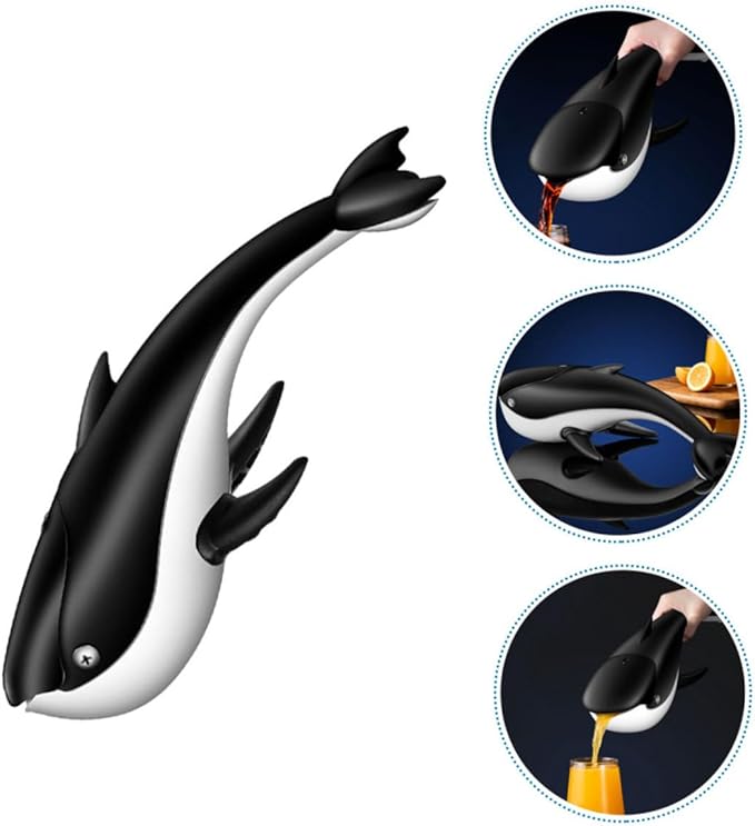 SHOWERORO Whale Manual Citrus Juicer Portable Hand Press Fruit Squeezer for Oranges Lemons Grapefruits Design Decorative Kitchen Countertop Accessory