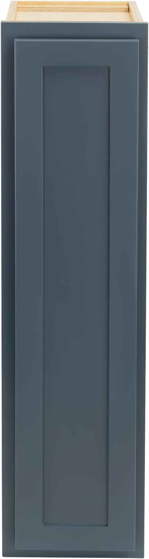Quicklock RTA (Ready-to-Assemble) 42" Tall Wall Kitchen Cabinets - Shaker Style | 100% Hardwood | Made in America | Soft Close Hardware (Needlepoint Navy, 12''D x 9''W x 42''H)