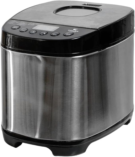 Automatic Bread Maker – Compact Home Bread Machine with 15+ Settings, Viewing Window & Adjustable Crust Control – 2lb Capacity Non-Stick Pan – Stainless Steel