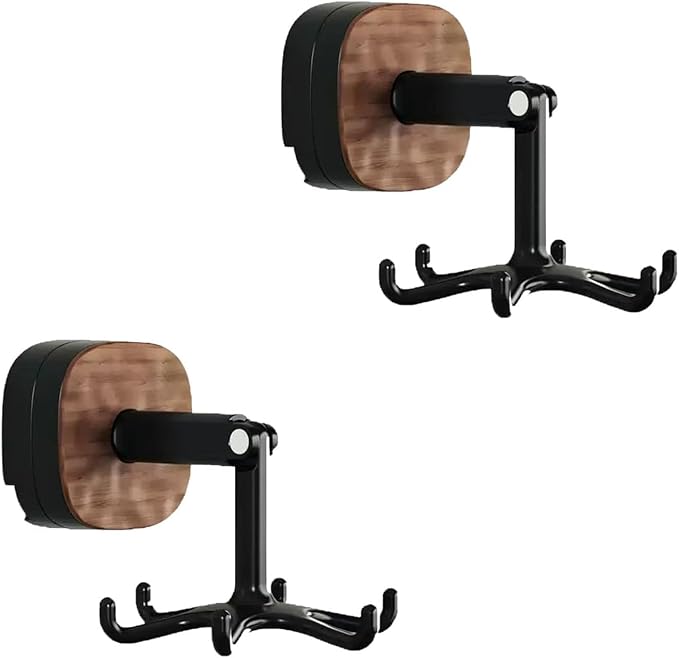 Wall Mounted Rotating Hooks with Suction Cup, Upgraded Suction Cup Hooks 360 Degrees Rotating Folding Adhesive Hooks,Multi-Hook Design for Kitchen Utensils, Tool-Free Installation (2PCS)