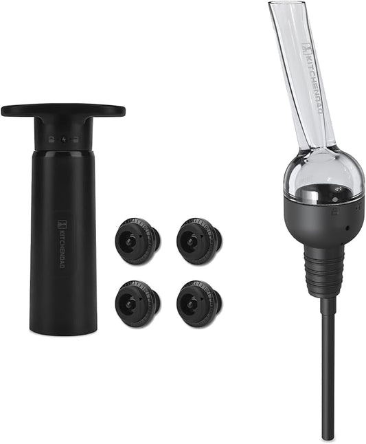 KITCHENDAO Wine Saver Pump and Detachable Wine Aerator