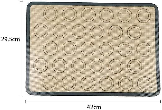 Non-Stick Silicone Baking Mat for Macarons, Pastry, Cookies, and Cakes - 42x29.5cm Silicone Baking Mats & Liners Eco-Friendly Pastry Mats, Baking Tools and Accessories(ZS354)