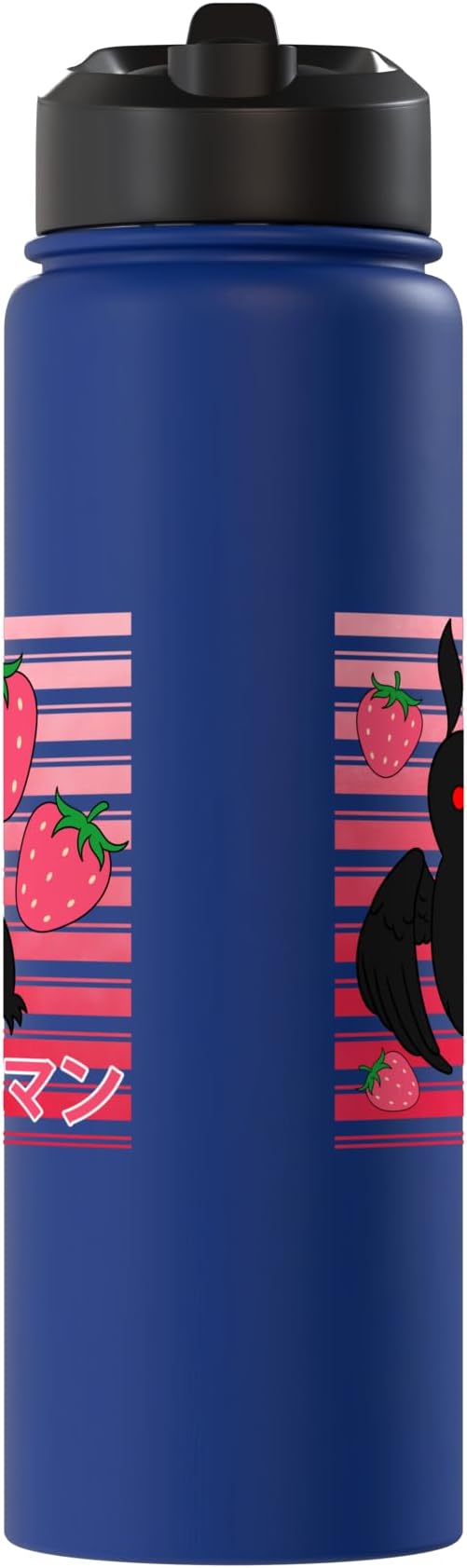 Mothman Kawaii Strawberry Milk Shake Carton Stainless Steel Insulated Water Bottle