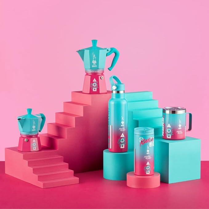 Bialetti Moka Express Squid Game©: Iconic Stovetop Espresso Maker, Moka Pot, Italian Coffee Maker, 3 Espresso Shots (4.3 oz - 130 ml), Aluminum
