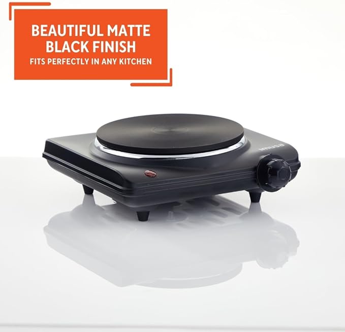 IMUSA Single Electric Hot Plate, Black