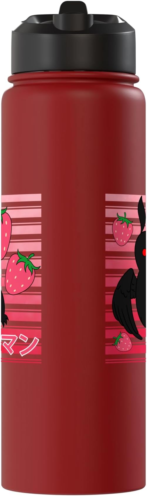 Mothman Kawaii Strawberry Milk Shake Carton Stainless Steel Insulated Water Bottle