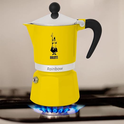 Bialetti 4983 Rainbow Espresso Maker, Yellow