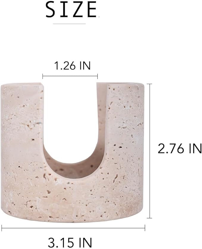 JIMEI Travertine Marble Sponge Holder for Kitchen Counter - Natural Stone Dish Drying Rack, Sponge Caddy for Sink Organizer - Durable & Stylish Kitchen Decor