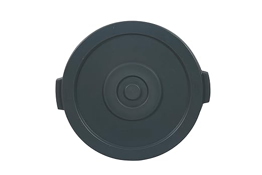 PLASTIC PRINCE Round Trash Can Lid Compatible with 44 Gallon Plastic Prince Container, Gray