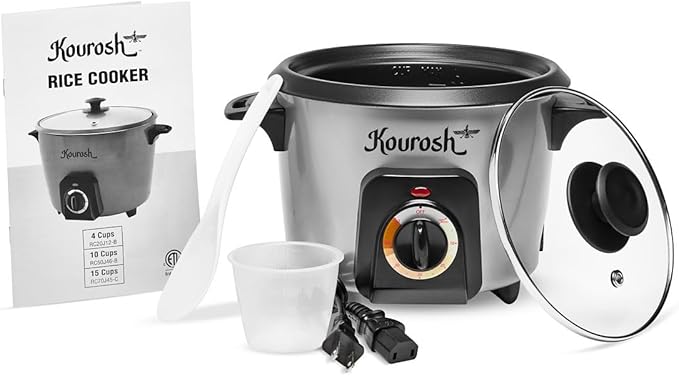 YEDI KOUROSH Automatic Persian Rice Cooker - Tahdig Rice Maker Perfect Rice Crust (4 CUP)