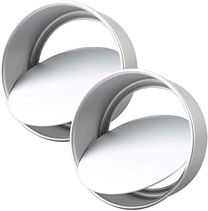 Tosnail 2 Pack 9" x 3" Round Aluminum Cake Pan with Removal Bottom