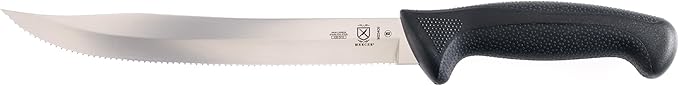 Mercer Culinary Millennia Black Handle Scalloped Utility Slicer, 9-Inch
