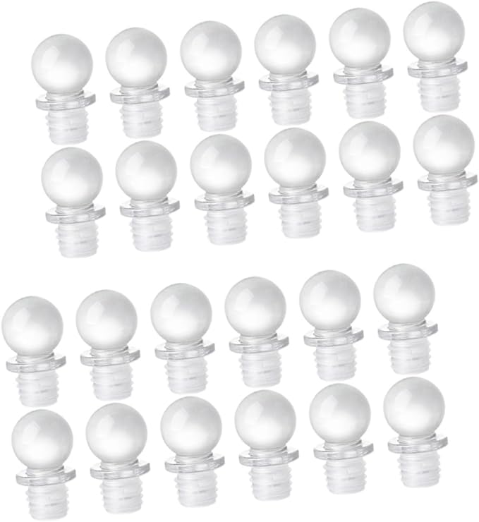 MAGICLULU 24pcs Glass Ball Wine Stoppers Decorative Container Stopper Aroma Dispenser Oil Bottle Wine Tasting Party Supplies