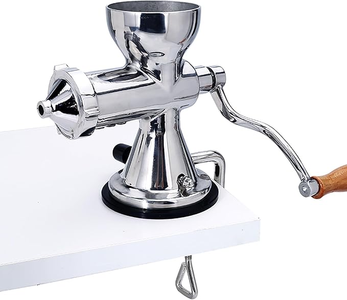 304 Stainless Steel Wheatgrass Juicer, Hand Crank Fruit Press for Wheatgrass and Leafy Green, Manual Juicer for Celery Kale Spinach Parsley Pomegranate Apple Grape