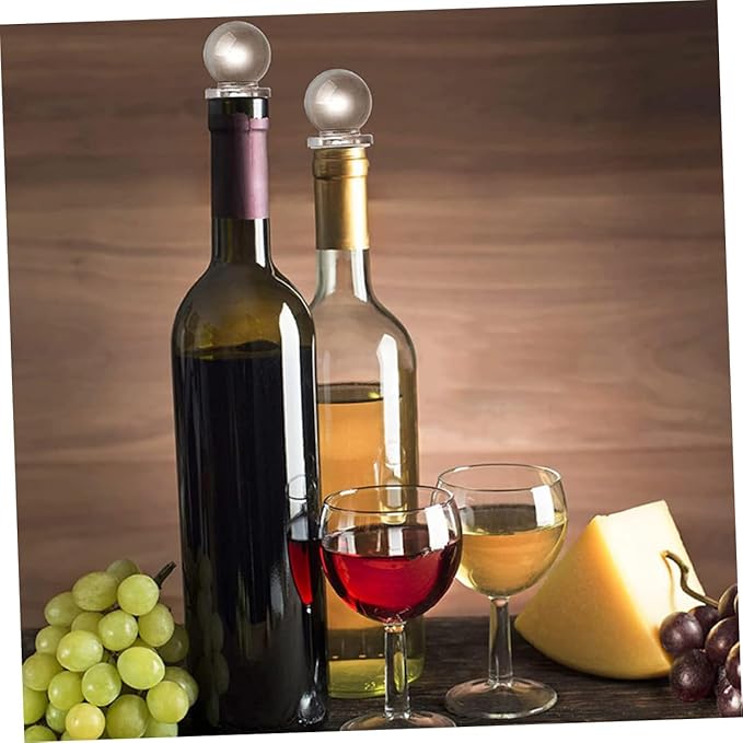 24pcs Glass Ball Wine Stoppers with Silicone Seal Reusable Bottle Caps for Wine Aromatherapy Perfume and Cosmetic Bottles Convenient and Versatile Savers