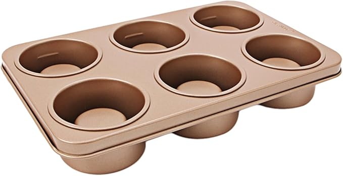Ruilogod Casa-J Bakeware Popover Pans 6 Cup Nonstick Stainless Steel Champagne (id: aba 30a 392 3bc a99