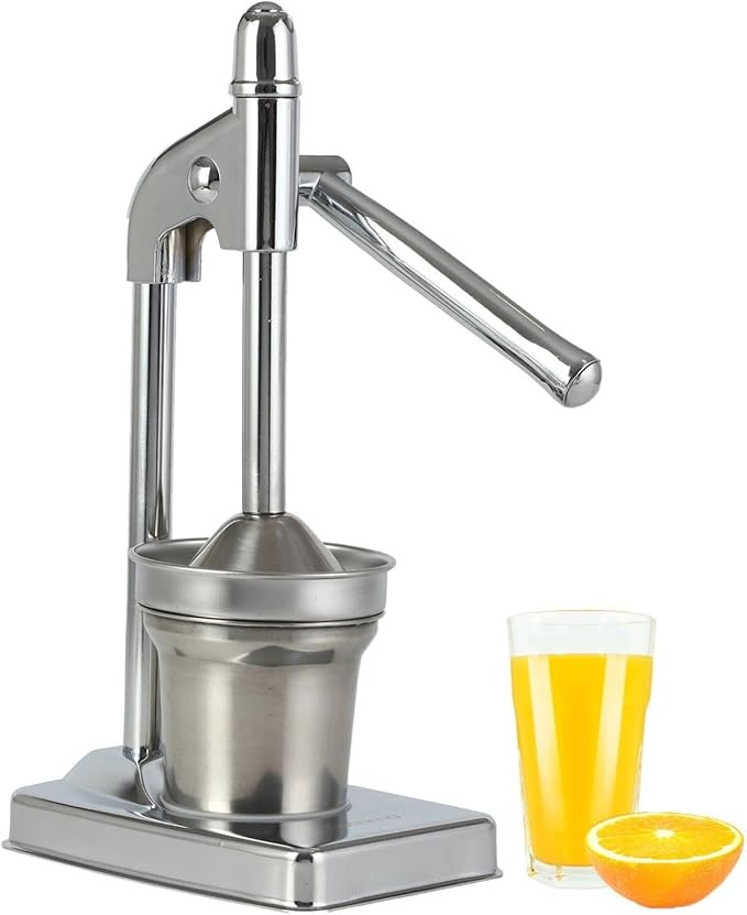 Cast Iron Hand Juicer, Manual Citrus Press, Heavy Duty Lime Lemon Orange Juicer for Fresh Juice, Easy Clean