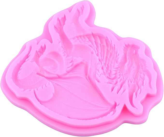Dragon Silicone Mold Flying Dragon Fondant Molds For Cake Decoration Cupcake Topper Chocolate Candy Polymer Clay Gum Paste Set Of 4