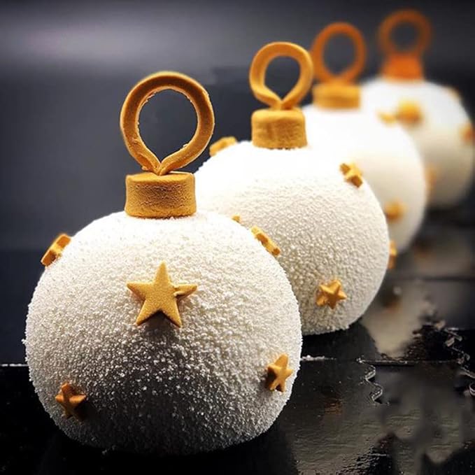 3D Truffle Ball Shape Sphere Silicone Baking Mold for Mousse Cake French Dessert Mold for Pastry Chocolate Soap Ice Cream 15 Cavity