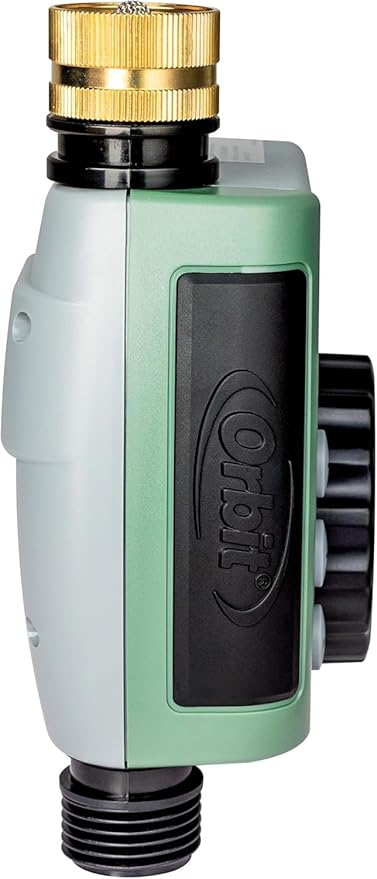 10-Pack (10 Total Timers) Orbit One Outlet Single-Dial Hose Faucet Timer - Easy Programmable - for Garden Watering System - LCD Hose Timer with Adjustable Watering Schedule - 62056