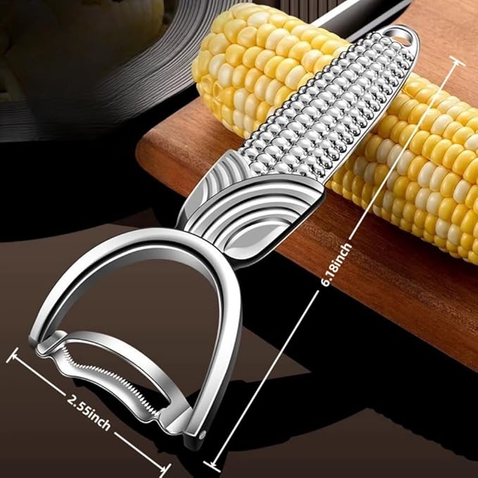 Corn Prep Peeler,Corn on the Cob Stripper Tool/Wider non-slip Handle/10-year Rustproof/Durable and efficient.