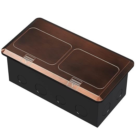 Dual Pop-Up Floor Box Electrical Kit (TR-20A, Bronze)