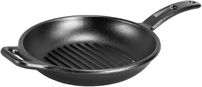 Lodge BOLD 10 Inch Seasoned Cast Iron Grill Pan; Design-Forward Cookware