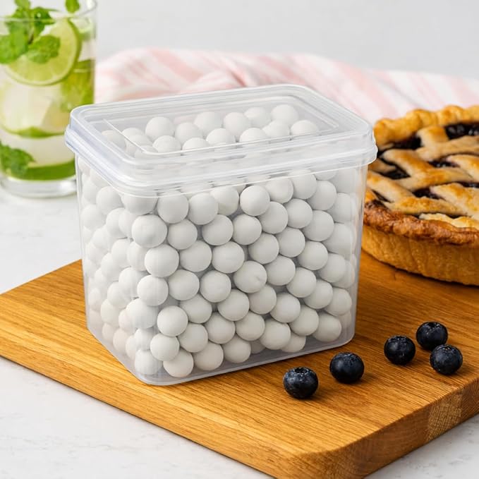 Mrs. Anderson's Baking Pie Weights | Natural Ceramic Stoneware Beads for Blind Baking | Heat-Safe, Food-Safe, Easy to Use | Prevents Shrinking, Puffing, Bubbling | Individual Weighted Balls
