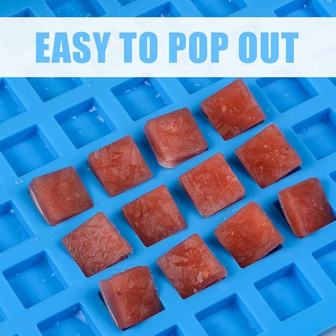 Square Silicone Candy Molds - Mini Silicone Molds for Hard Candy, Chocolate, Gummy, Caramel, Ganache, Ice Cubes (3)