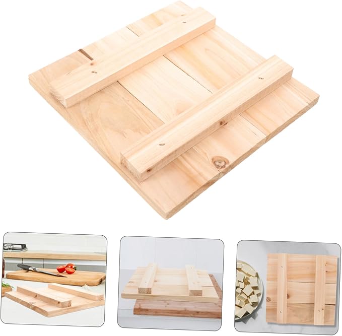PRETYZOOM Handmade Tofu Press Mold Chess Press Board for Tofu Making Dishwasher Safe