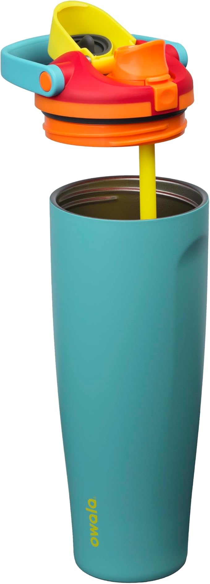 Owala FreeSip Sway Insulated Stainless Steel Water Bottle with Two-Way Spout, Built-In Straw and Bucket Handle, Made for Travel, School, and Sports, 40oz, BPA Free, Leak Proof, Summer Sweetness