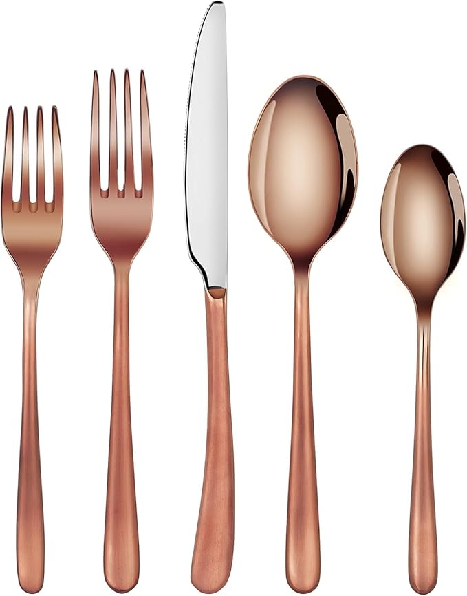 Artaste Rain II Forged 18/10 Stainless Steel (Copper (Service for 4), Flatware (20-Piece Set))