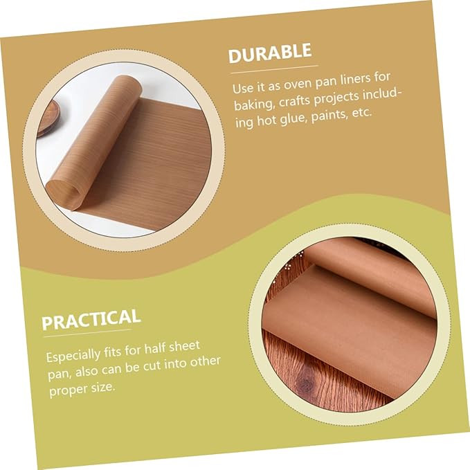 4 Sheets Heat Resistant Baking Mat Ptfe Transfer Sheets for Oven Liner Non Stick Baking Tray Cloth Cookies Pastries and More for Kitchen and Bakery Use