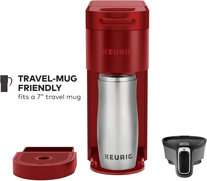 Keurig K- Slim Single Serve K-Cup Pod Coffee Maker, with 3 Brew Sizes, Multistream Technology, 46oz Removable Reservoir, Scarlet Red