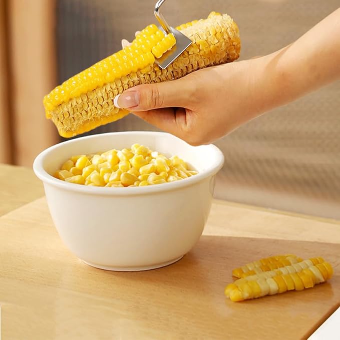 Easy Clean Stainless Steel Corn Peeler - New Corn Stripper for Home Kitchen & Restaurant Chef