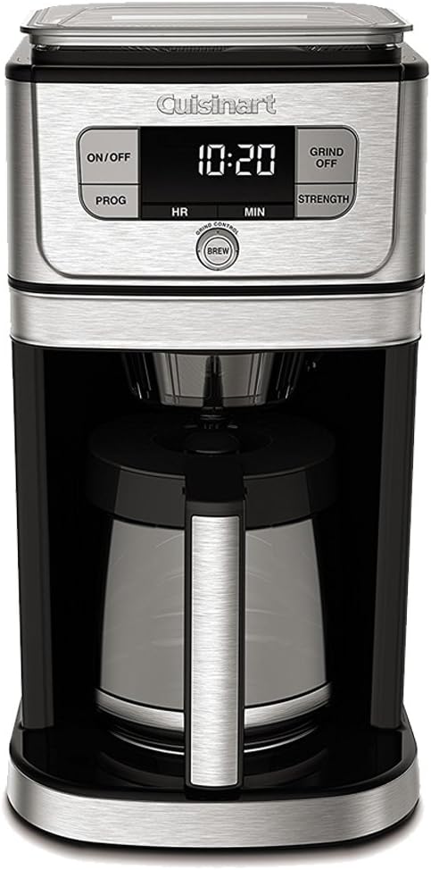 Cuisinart DGB-800 Fully Automatic Burr Grind & Brew, 12-Cup Glass, Silver