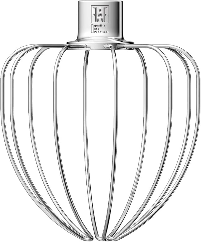 Heavy Duty Whisk Attachment for KitchenAid 7-8QT Bowl-Lift Stand Mixers- Extra Thick Stainless Steel Wire Whip for Fast Whipping, Perfect for Large Batches, Dishwasher Safe