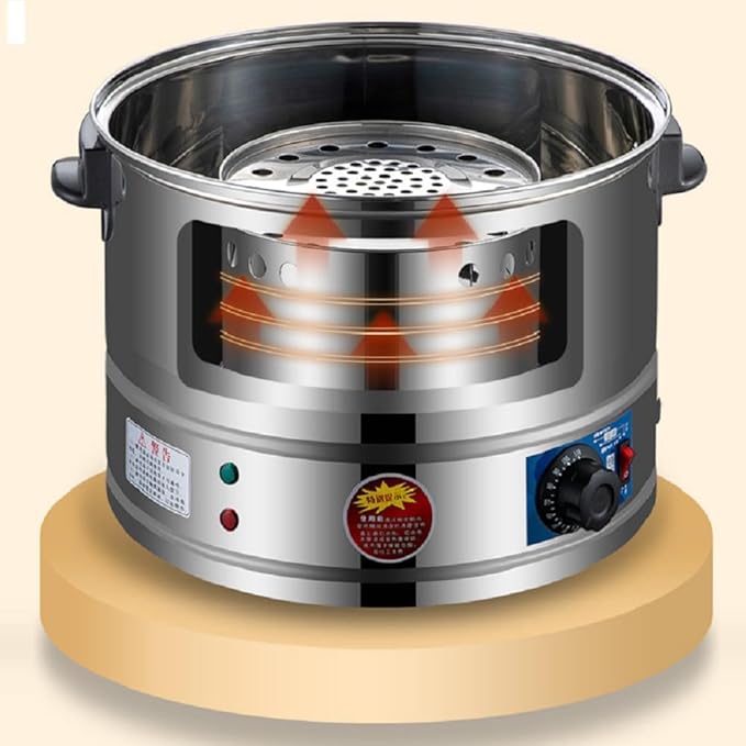 Electric Food Steamer, 3-Tier Stainless Steel, Thermostatically Controlled for Automatic Heating, Ideal for Healthy Cooking and Breakfast,47