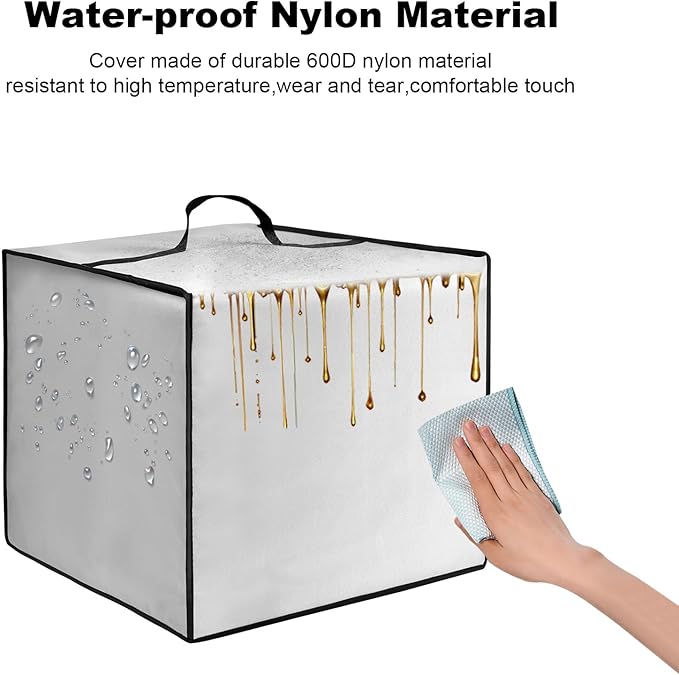 Espresso Machine Dust Cover for Ninja Luxe Café Pro Series ES701/ES601CY/ES601GM Drip Coffee Maker, Luxe Café Machine Lid,Heavy Duty Waterproof Antistatic Nylon Covers Case (Silver)