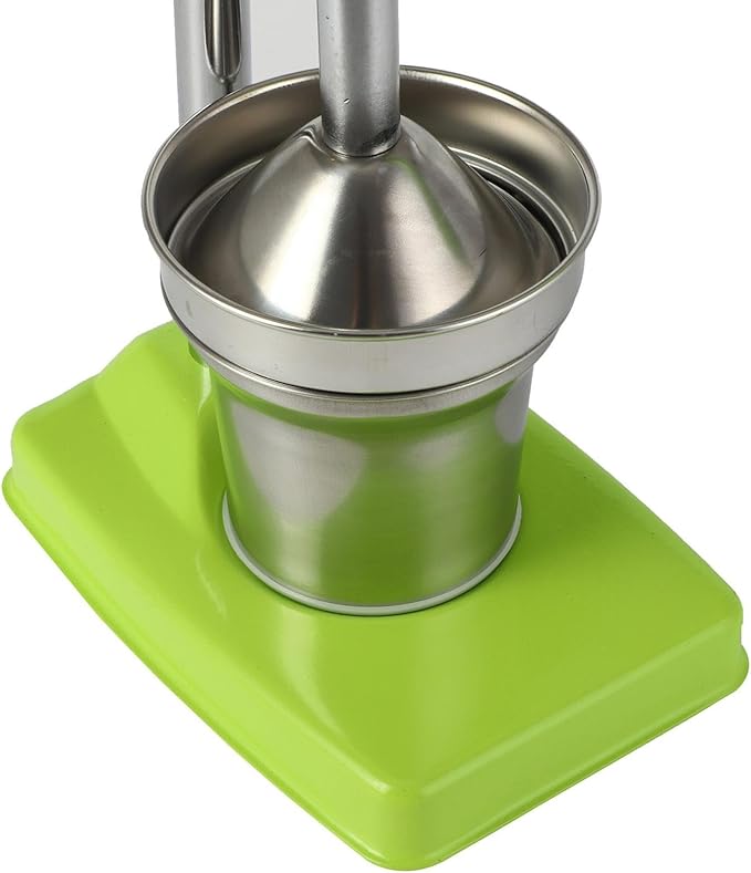 Stainless Steel Lemon Juicer, Heavy Duty Manual Orange Press Squeezer with Easy Clean Design, Handheld Citrus Juicer for Lime, Lemonade, Countertop Use (Red)