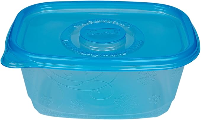 Glad GladWare FreezerWare Food Storage Containers with Lids, Large Rectangle BPA Free Plastic for Freezing Soups Meals and Batch Cooking, Crack Resistant, Microwave Dishwasher Safe, 64 Oz, 2 Count
