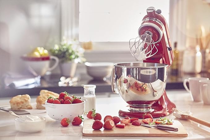 KitchenAid Artisan Series 5 Quart Tilt Head Stand Mixer, KSM150PS,Empire Red