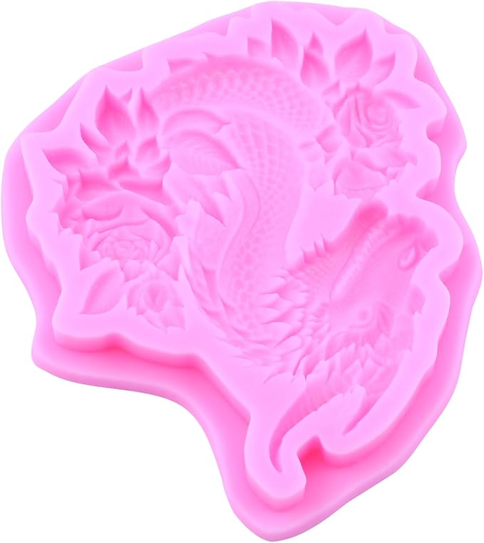 Dragon Silicone Mold Dragon Fondant Molds For Cake Decoration Cupcake Topper Polymer Clay Candy Chocolate Gum Paste Set Of 3