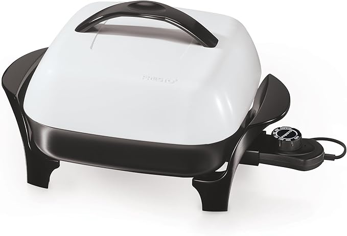 Presto 06620 11-Inch Electric Skillet,Black/White