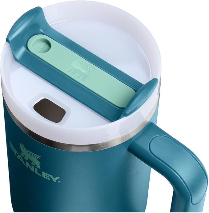 STANLEY Quencher H2.0 Tumbler with Handle and Straw 40 oz | Flowstate 3-Position Lid | Cup Holder Compatible for Travel | Insulated Stainless Steel Cup | BPA-Free | Coastal Teal
