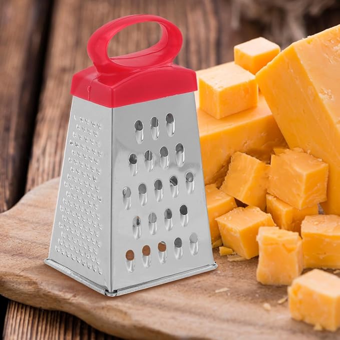 4pcs Mini Cheese Grater: Box Grater Stainless Steel Fine Coarse Handheld Slicer For for Kitchen Cheese Garlic Ginger Vegetable Potatoes