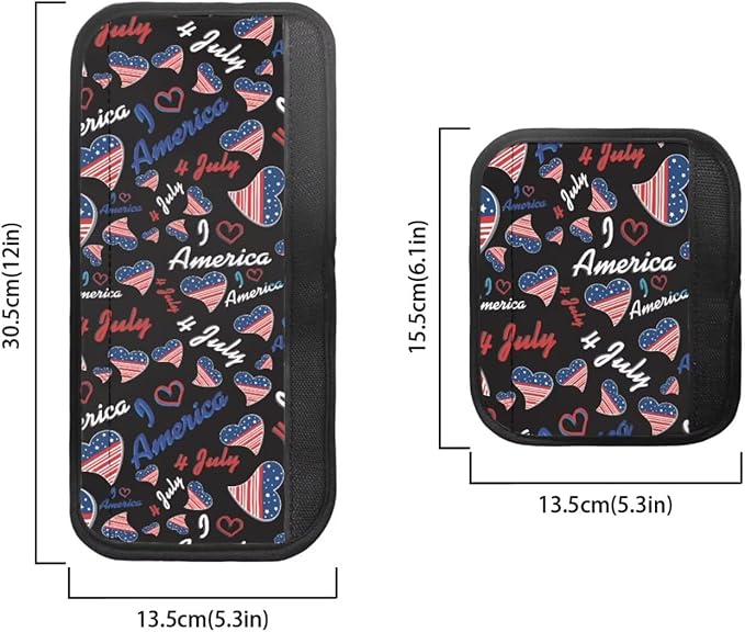 Patriotic Refrigerator Door Handle Covers Set of 6 Kitchen Electrical Appliance Decor Handles 4th of July Fridge Accessories Home Decor, American Flag Heart-Shaped Pattern