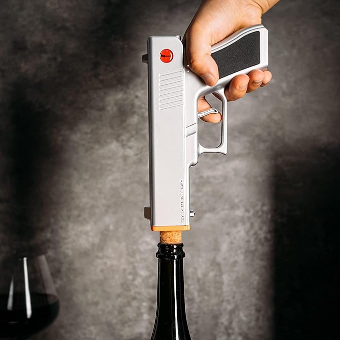 Electric Gun Wine Opener - Corkscrew Wine Opener-Rechargeable Battery, Open Wines Electronic Cork Puller - Unique Anniversary Birthday Gifts for Him, Wine Gifts for Men, Winter Gun Lovers Gifts