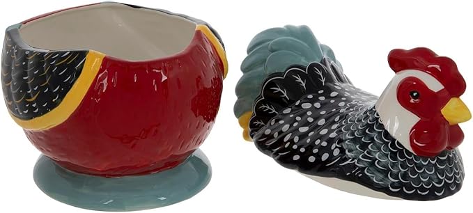 Hobby Lobbby Hen Cookie Jar, 9.5" H x 9" W x 6.75" D, 65 Ounces, Kitchen Countertop Treat Jar